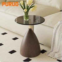 Table d'appoint décorative PURUO pour salon et chambre, en pierre microcristalline et acier inoxydable doré, table basse de salon