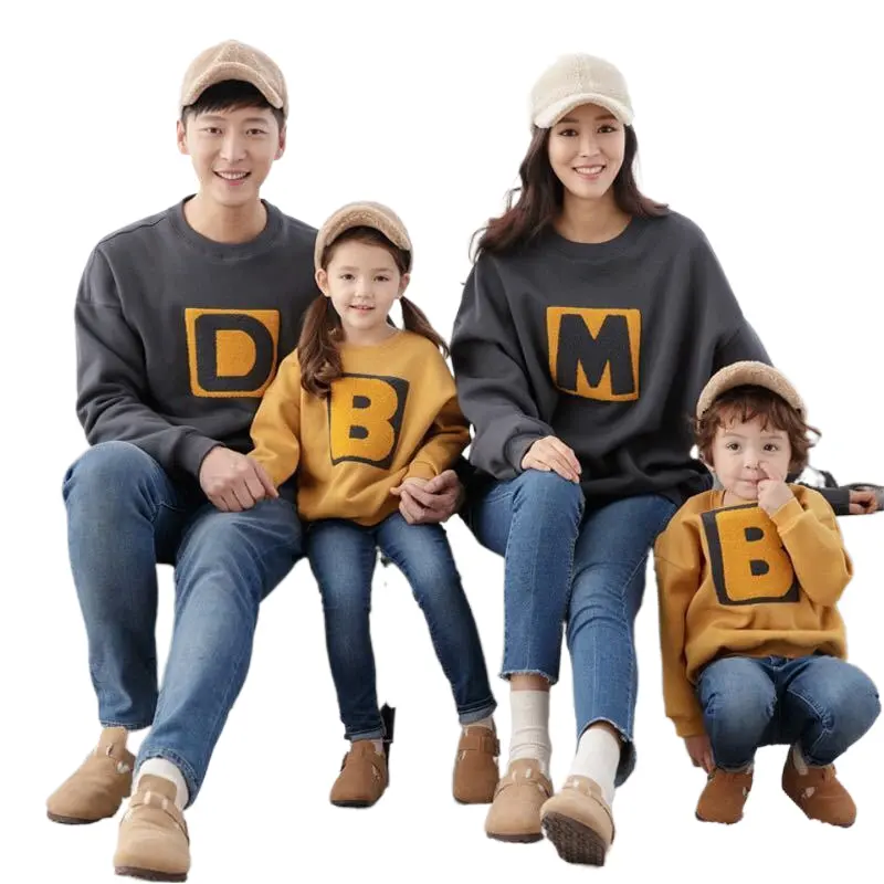 2021New parent-child sweater for a family chenille embroidery mother-daughter mother-child fashion Korean style