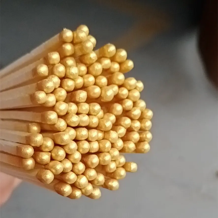 high quality printed tip packing household match sticks safety bulk holder wholesale price customize golden matches