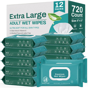 Lingettes Épidémiques Extra Grandes Taille XXL Nettoyage Quotidien 30x20cm Lingettes Médicales Biodégradables pour Adultes - Product Image 1