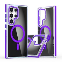 Étuis de téléphone à chargement magnétique bicolore pour Samsung S25 Ultra TPU PC Material Anti Drop Phone Cover Case