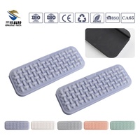 Tapis de jeu de bureau personnalisé avec protection d'angle violette, tapis de souris gaming à nœud avec coussin en mousse à mémoire de forme pour le bureau