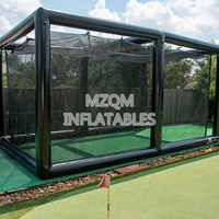Terrain de sport en plein air, filet d'entraînement au golf et cage en PVC, simulateur de golf gonflable