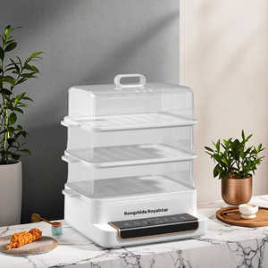 Royalstar เครื่องนึ่งอาหารไฟฟ้าอัตโนมัติ, เครื่องทำอาหารเช้าสามชั้นอเนกประสงค์ความจุขนาดใหญ่สำหรับใช้ในครัวเรือน - Product Image 6