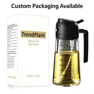 TrendPlain <span class=keywords><strong>Spruzzatore</strong></span> d'<span class=keywords><strong>Olio</strong></span> d'Oliva Riutilizzabile 2-in-1 da 16oz/470ml, Bottiglia in Vetro Senza Piombo con Nebulizzatore <span class=keywords><strong>per</strong></span> <span class=keywords><strong>Friggitrice</strong></span> <span class=keywords><strong>ad</strong></span> <span class=keywords><strong>Aria</strong></span> - Product Image 6
