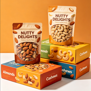 Nouvelles conceptions d'emballages pour amandes et noix de 250 g, boîtes et sachets avec fenêtre transparente - Product Image 4
