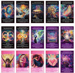 Cartes Oracle Loi d'Attraction 78 Cartes Jeu de Tarot pour l'Alignement Énergétique, la Croissance de l'Âme, la Guidance Spirituelle & Vente en Gros OEM - Product Image 1