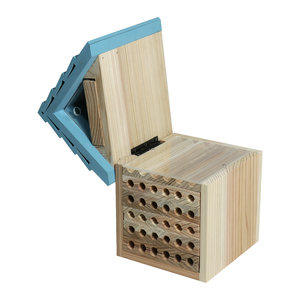 Maison d'insectes antique en bois de <span class=keywords><strong>sapin</strong></span>, hôtel pour insectes, maison d'insectes en bois pour la ferme, décoration extérieure de jardin - Product Image 3