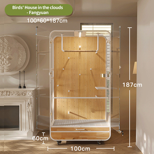 กรงนกขนาดใหญ่สำหรับนกแก้วที่เลี้ยงนกบ้านนกกรงเหล็กบ้านนกขนาดกลาง - Product Image 5