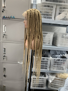 Perruque tressée LD013, perruque tressée en boîte, perruque tressée entièrement en dentelle, perruque tressée sans nœuds pour femmes, perruque tressée à la main, <span class=keywords><strong>coiffure</strong></span> naturelle tendance - Product Image 4