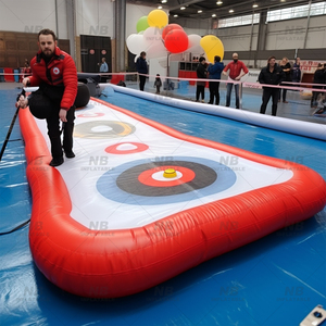 Pista inflable para rizar en la <span class=keywords><strong>calle</strong></span>, pista para rizar en el suelo con piedras flotantes para juegos en interiores y exteriores - Product Image 3