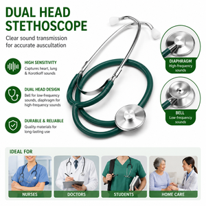 Estetoscopio Médico Personalizado al por Mayor, Estetoscopio Manual de Clase II <span class=keywords><strong>para</strong></span> Uso Clínico en Hospitales y en el Hogar - Product Image 3