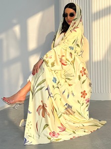 Vestidos con estampados florales para mujer, informales y elegantes, con un frente moderadamente abierto, ideales para otoño y primavera. - Product Image 2