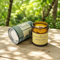 Boîte de tube de bougie en papier kraft biodégradable écologique de luxe personnalisé emballage en papier cylindrique de thé en verre artisanal écologique