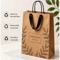 Sac cadeau en papier de qualité supérieure imprimé sur mesure, sac à poignée en ruban de satin de luxe pour boutique, vente en gros