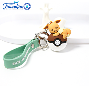 PVCゴム製3Dアニメポケムキーチェーンバッグ吊り下げ飾り漫画リストレットキーチェーン - Product Image 4