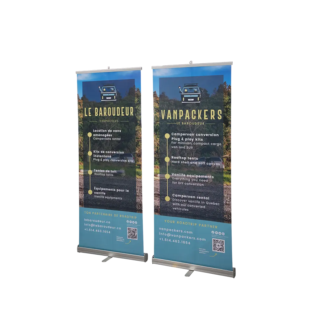Tianyu Custom Aluminum Display Advertising Roll Up Banner Stand Display For Promotion