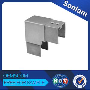 Nhà Máy Bán Buôn 90 Độ Hai Cách Thép Không Gỉ Lan Can Góc Khuỷu Tay Ống Phụ Kiện Ống Vuông Nối Doanh - Product Image 3