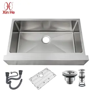 cUPC Customized 33 Inch Single Bowl Stainless Steel Farmhouse Metal Apron Front Sink