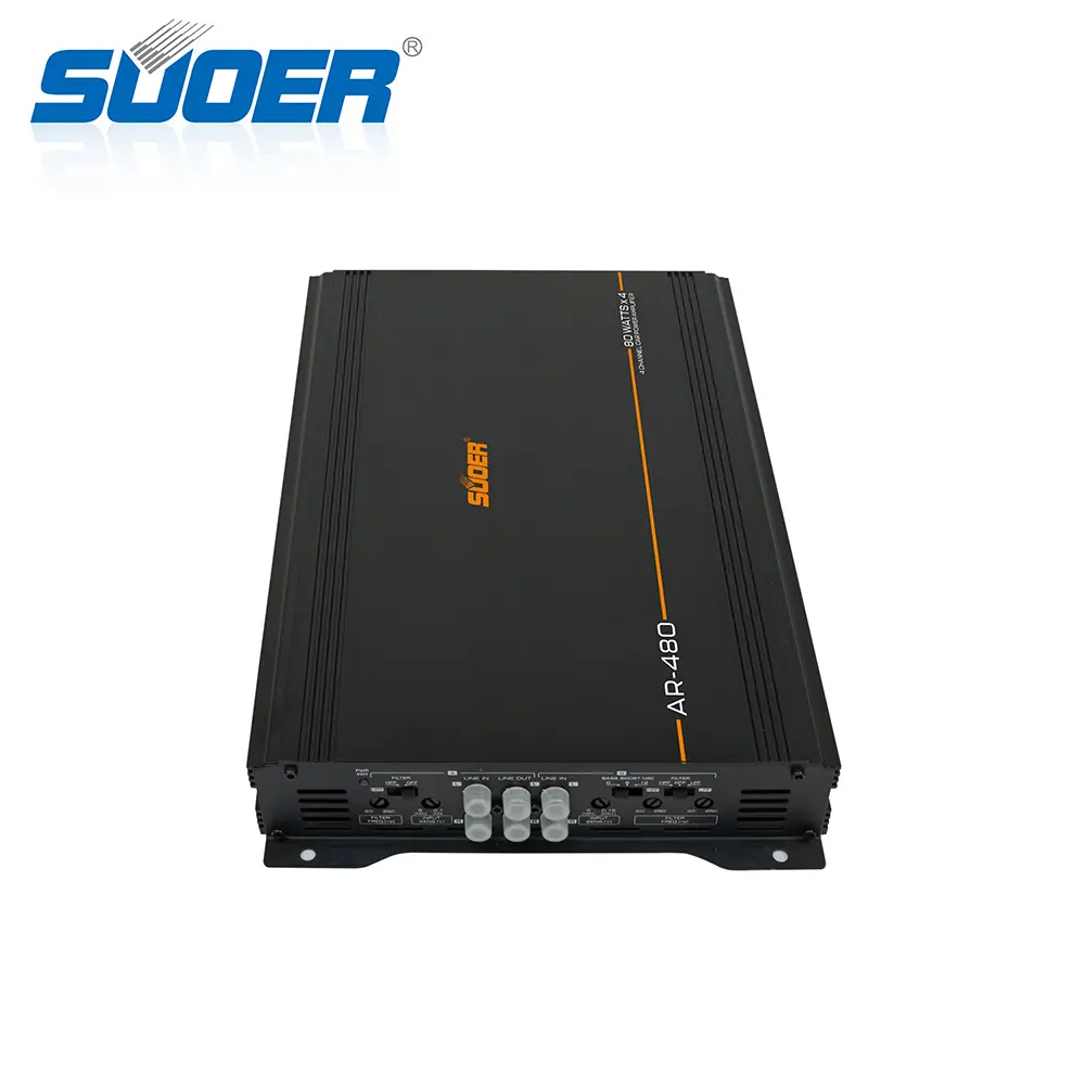 Suoer AR-480-B 1000 Вт 4-канальный класс AB, автомобильный усилитель
