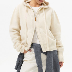 Miglior Servizio OEM di <span class=keywords><strong>Cardigan</strong></span> <span class=keywords><strong>con</strong></span> Cappuccio in Lana 100% per <span class=keywords><strong>Donna</strong></span>, Produzione all'Ingrosso/Personalizzata - Product Image 3