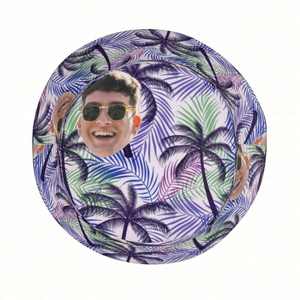 Sombrero de Pescador Hawaiano Personalizable con Estampado de Palmeras Tropicales, Reversible, para Verano, para Hombres y Mujeres, Uso Diario, Diseño de Dibujos Animados - Product Image 4