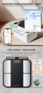 Bilancia Smart Bluetooth Unica con 8 Elettrodi, Analisi Multi-Frequenza <span class=keywords><strong>BIA</strong></span> e Segmentale del Grasso per Uso Domestico/Fitness - Product Image 5