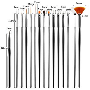 Artdone - Juego de 31 Herramientas para Decoración de <span class=keywords><strong>Uñas</strong></span> con Pinceles para Puntear, Eliminar Polvo y Dibujar con Gel - Product Image 2
