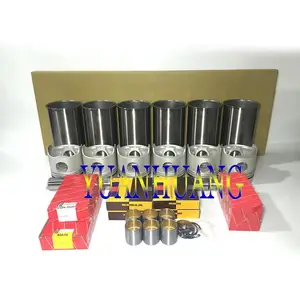 Diskon Besar 6M61 Kit Perbaikan Ulang Perbaikan untuk Suku Cadang Mesin Diesel Mitsubishi Kepala Gasket Piston Set untuk Mesin Truk