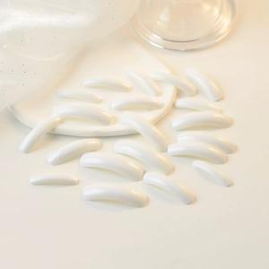 Precio al por mayor 24-Tarjeta colgante G Nail Color transparente natural African Long Armor Press on <span class=keywords><strong>Tips</strong></span> OEM ODM Half Stick Nail Art - Product Image 4