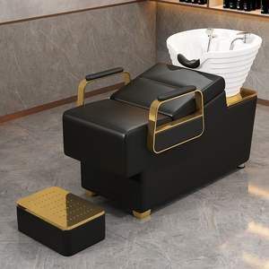2026 New Comfortable <b>Hair</b> Salon Furniture Beauty Salon Shampoo Bed with <b>Wash</b> <b>Basin</b> Factory wholesale - Product Image 2