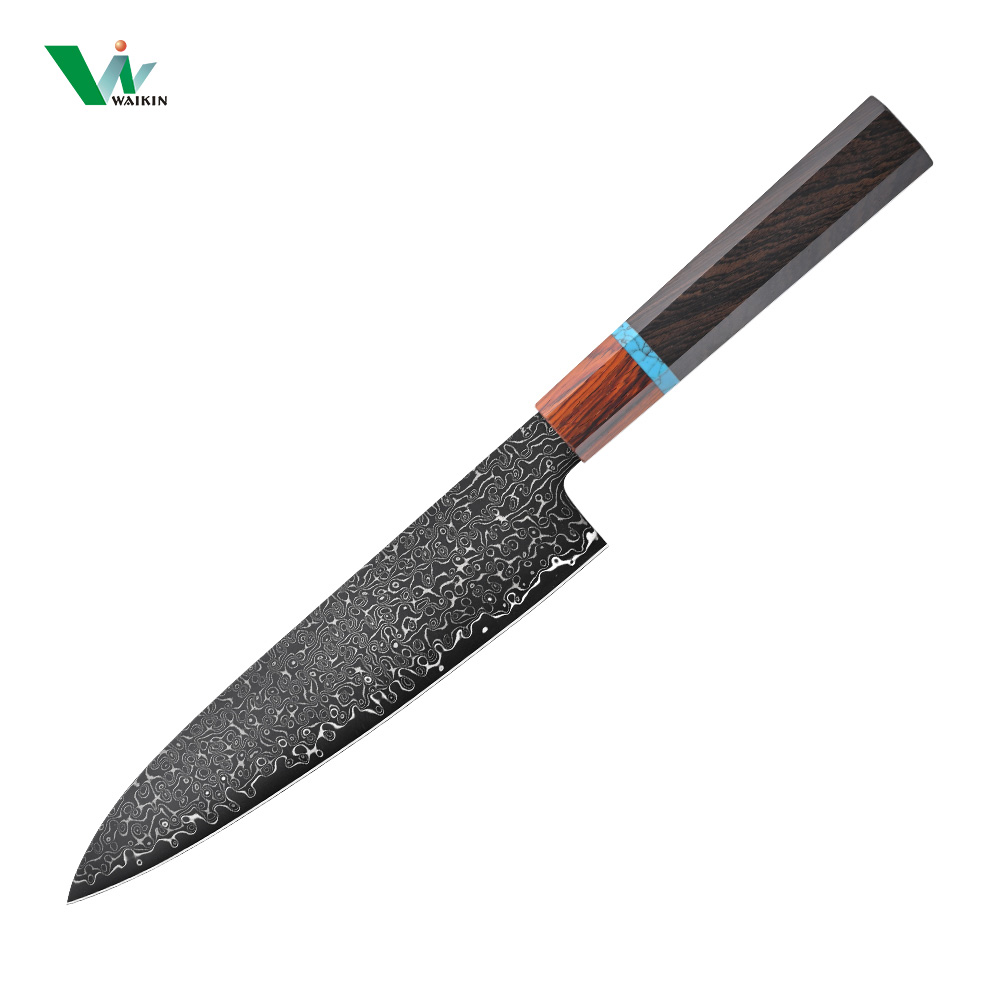 Black handle 8" chef knife