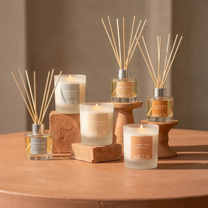 AIKUN Nouveauté Coffret Cadeau Luxe Diffuseur à Bâtonnets en Verre Parfumé et Ensemble de Bougies Parfumées en Verre Premium avec Cire de Soja - Product Image 1