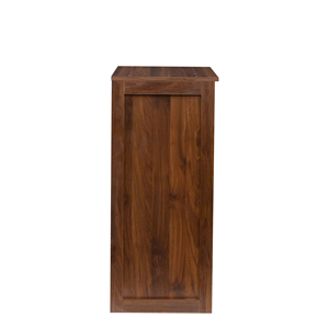 Brown Walnut Wine <b>Bar</b> Cabinet With Storage <b>Shelves</b> And Hutch For Dining Room - Product Image 6
