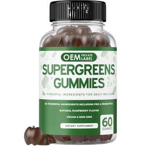 Gomitas de Frutas y Verduras Naturales OEM Sin Azúcar, Gomitas Super Verdes para el Control de Energía y Apoyo Inmunológico para Adultos - Product Image 1
