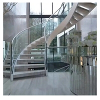Escalier droit d'intérieur moderne en métal et fer Mono Stringer flottant pour appartement ou cuisine Escalier