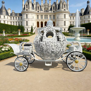 Carruaje de Caballos Eléctrico de Lujo Blanco de Alta Calidad, Estilo Henan Royal, para Bodas de Princesas, Tipo Cenicienta - Product Image 1