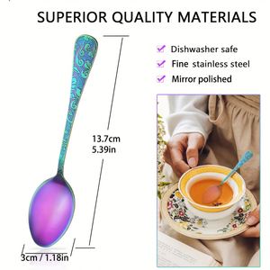 Cuillère à thé de luxe en acier inoxydable en gros, cuillère à café à manche gaufré, cuillère à dessert pour mariage et fête - Product Image 2