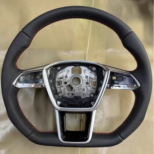 Vente chaude Volant En Cuir Perforé pour Audi A3 A4 A5 A6L A8 <span class=keywords><strong>C8</strong></span> Q5 Q7 Q8 TT B9 Volant En Fiber De Carbone - Product Image 1