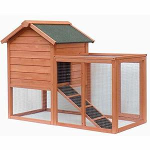 بيت أرانب فاخر من الخشب، مستلزمات الحيوانات الأليفة، منزل للحيوانات الصغيرة للاستخدام الداخلي والخارجي - Product Image 2