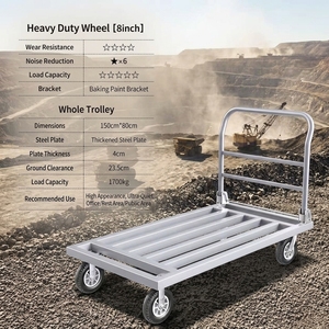 <span class=keywords><strong>Carro</strong></span> de Compras <span class=keywords><strong>Plegable</strong></span> Tipo Carretilla, Plataforma Plana, 17000 kg, Tubo Cuadrado de Acero, para Comercio Minorista, Supermercado y Mudanzas - Product Image 3