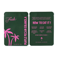 Petit sachet thermoscellable avec 3 joints latéraux imprimés personnalisés paquet d'emballage de capsules de poudre de pilules d'échantillon thermoscellable sacs en mylar à fermeture éclair