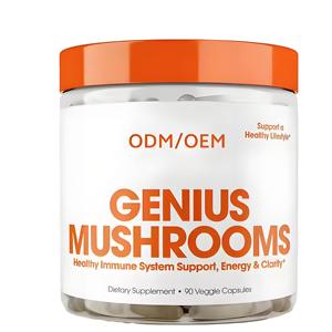 유기농 Nootropic 보충 교재 천재 라이온스 갈기 버섯 캡슐 산화 스트레스 퇴치 성인을위한 두뇌 성능 향상 - Product Image 1