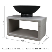 Vente en gros de foyer de camping de haute qualité avec revêtement en température personnalisé bol de foyer de table d'extérieur MGO en fer