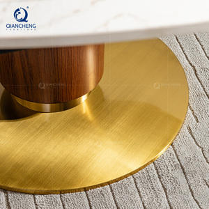 <span class=keywords><strong>Table</strong></span> de salle à manger extensible sur mesure <span class=keywords><strong>Table</strong></span> extensible rectangulaire pivotante moderne de luxe en ardoise <span class=keywords><strong>ronde</strong></span> avec dessus en forme de roche - Product Image 4