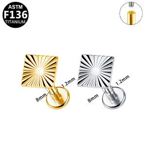 Getta ASTM F136 G23 Titane couleur or 18 carats pour piercing d'<span class=keywords><strong>oreille</strong></span> en Titane, Hélix, Lobe, <span class=keywords><strong>Tragus</strong></span>, Cartilage - Product Image 2