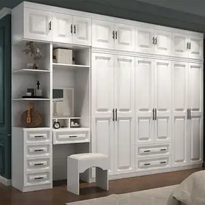 Modern simples wardrobe prático quarto armário de madeira 68 portas armário casaco americano