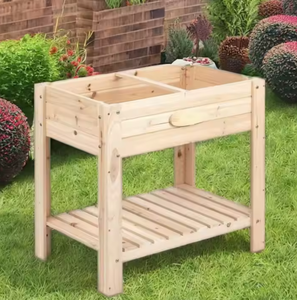 Support pour pot de fleurs d'extérieur pour la culture d'herbes <span class=keywords><strong>et</strong></span> de légumes Boîte à fleurs surélevée en cèdre <span class=keywords><strong>avec</strong></span> pieds <span class=keywords><strong>Lit</strong></span> de jardin surélevé en bois - Product Image 5