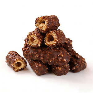 Barre de <span class=keywords><strong>chocolat</strong></span> croustillante au riz, gaufrette enrobée de <span class=keywords><strong>chocolat</strong></span> avec garniture au <span class=keywords><strong>chocolat</strong></span> ou au beurre de cacahuète, bâton énergétique aux céréales - Product Image 4