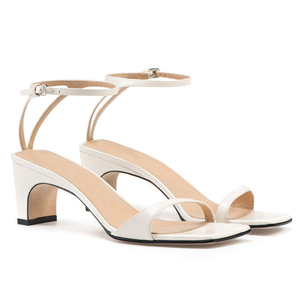 Sandalias de tacón alto con punta cuadrada para mujer, zapatos de tacón <span class=keywords><strong>bajo</strong></span> con correa en el tobillo para fiesta de verano, talla grande, novedad de 2022 - Product Image 5
